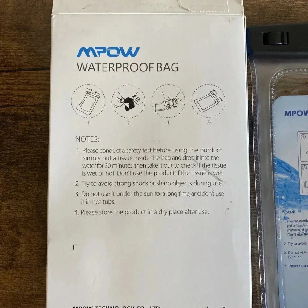 2 Pack Mpow Universal Waterproof Case Phone Pouch Dry Bag for iPhone Samsung